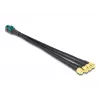 DeLOCK 90142 Koaksiālais kabelis 0.2 m Mini FAKRA Z 4 x SMA Melns