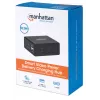 Manhattan Smart Video Multiport Dokstacija, HDMI, USB-A (x2), USB-C (x2), ar Power Delivery, iebūvēts barošanas bloks, melna