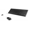 Hama Cortino bezvadu tastatūras un peles komplekts, QWERTY, melns