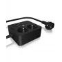 ICY BOX IB-MPS2220B-CH pagarinātājs 1.9 m 2 kontaktligzdas Iekštelpām Melns