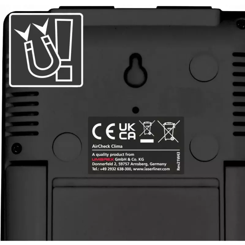 Elektroniskais higrometrs Laserliner AirCheck Clima Black Digital 1 gab.