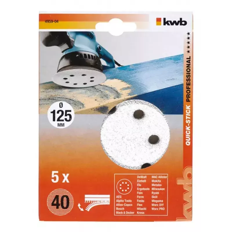 Slīpēšanas disks KWB 495904 5 gab.