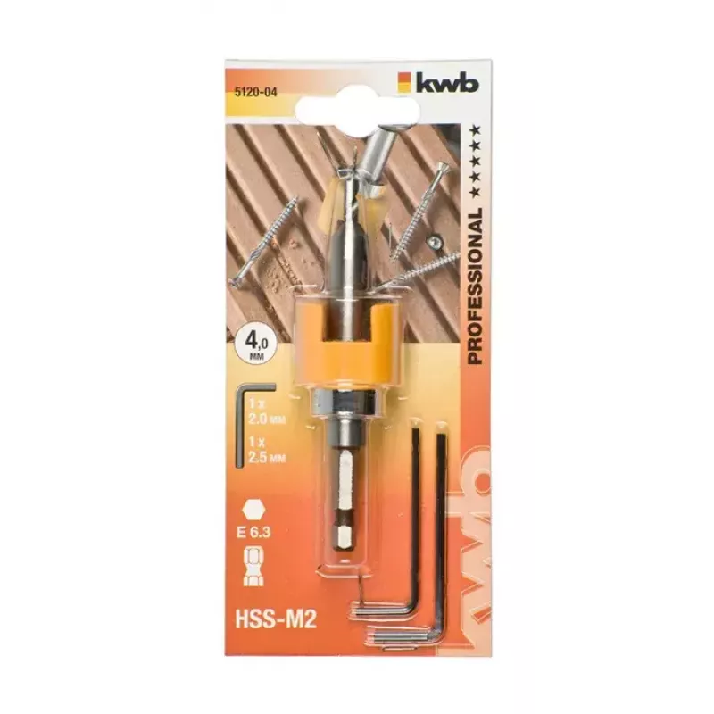 KWB 512004 4 mm sešstūra urbis kokam