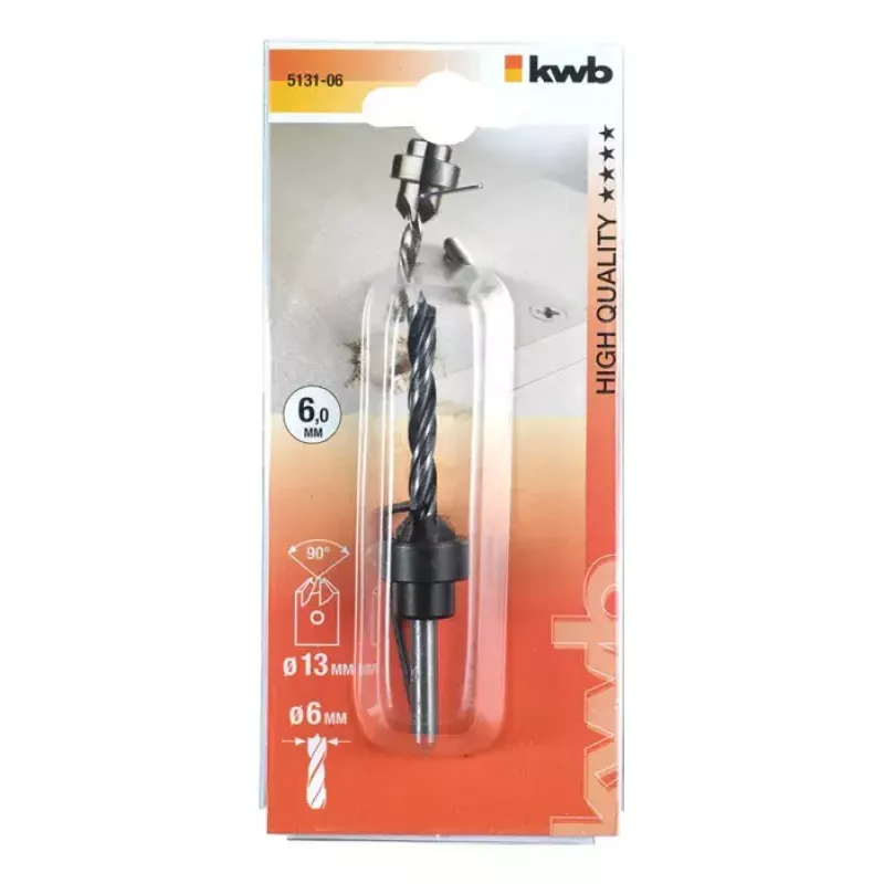 Urbja uzgalis KWB 513106 6mm skaidu plātnei, cietkokam, plastmasai, mīkstkokam