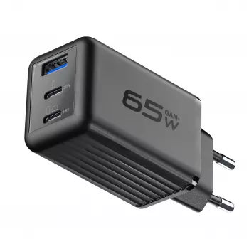Cellularline Multipower Micro 65W – Īpaši kompakts 65W ātrais lādētājs ar 3 portiem