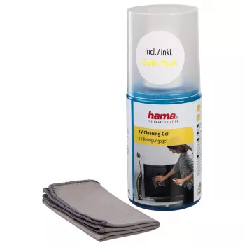 Hama 49645 LCD/TFT/Plasma tīrīšanas komplekts: želeja + mikrošķiedras drāniņa