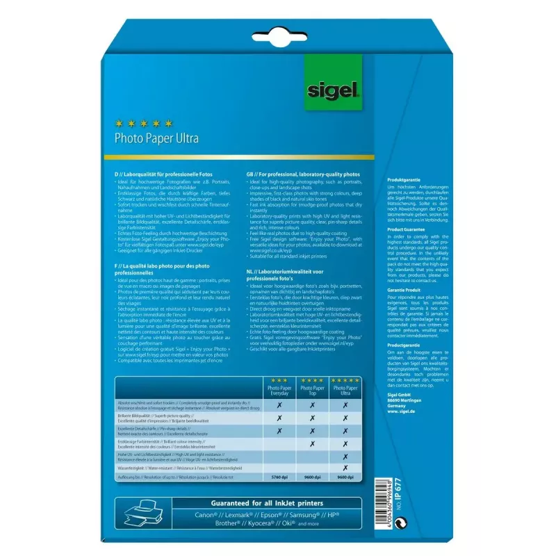 Foto papīrs A4 Glancēts Sigel IP677