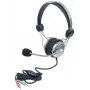 Manhattan Stereo Over-Ear austiņas ar mikrofonu, 3.5mm, regulējams tērauda galvas saite, skaļuma kontrole, 2.5m kabelis