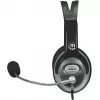 Manhattan Stereo Over-Ear Austiņas (3.5 mm), Mikrofons ar loku (polsterēts), Regulējams tērauda galvas saite, Skaļuma regulēšana uz vada, Ausu spilventiņi, Standarta 2x 3.5 mm stereo ligzda/spraudnis audio/mikrofonam, Kabelis 2.5 m, 3 gadu garantija