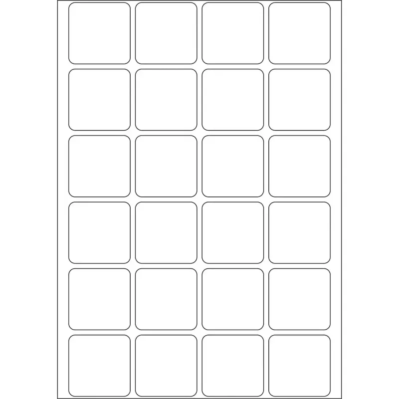 Daudzfunkcionālās uzlīmes HERMA 24x24 mm balts matēts papīrs 768 gab.