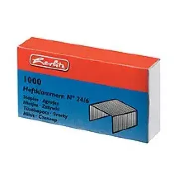 Herlitz 8760514 skavas 24/6 metāla, 1000 gab.
