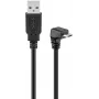 USB 2.0 Hi-Speed kabelis Goobay 95343 90° Melns 1.8m