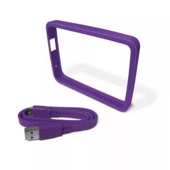 Western Digital Grip Pack Violet – satvēriena paliktnis un USB 3.0 kabelis My Passport Ultra