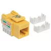 Intellinet Keystone Jack, Cat6, UTP, Punch-down, Dzeltens, Plakans