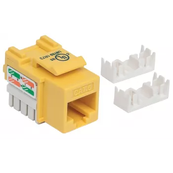 Intellinet Keystone Jack, Cat6, UTP, Punch-down, Dzeltens, Plakans