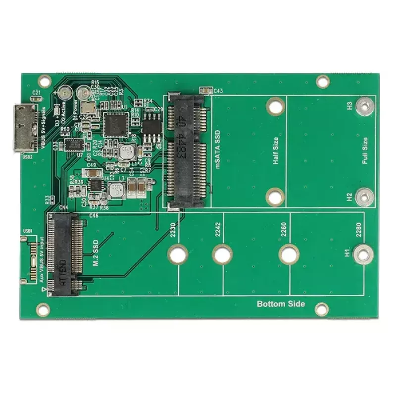 DeLOCK 62731 Iekšējais USB 3.2 Gen 1 adapteris M.2/mSATA SSD