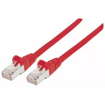 Intellinet tīkla vads, Cat7 kabelis/Cat6A spraudņi, 0,25m, Sarkans, Varš, S/FTP, LSOH/LSZH, PVC, RJ45, Apzeltīti kontakti, Aizsargpogu, Ar boot, Mūža garantija