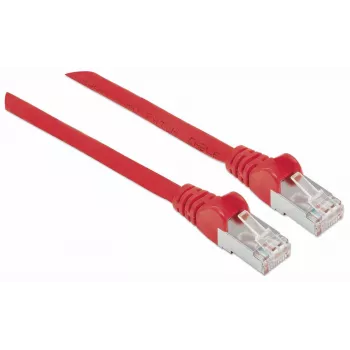Intellinet tīkla vads, Cat7 kabelis/Cat6A spraudņi, 0,25m, Sarkans, Varš, S/FTP, LSOH/LSZH, PVC, RJ45, Apzeltīti kontakti, Aizsargpogu, Ar boot, Mūža garantija