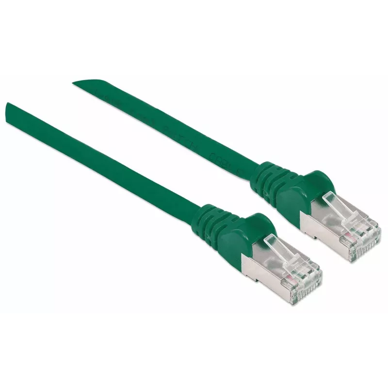 Intellinet tīkla vads, Cat7 kabelis/Cat6A spraudņi, 0,25m, Zaļš, Varš, S/FTP, LSOH/LSZH, PVC, RJ45, Apzeltīti kontakti, Bez aizķeršanās, Ar aizsargvāciņu, Mūža garantija
