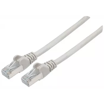 Intellinet tīkla lēciena kabelis, Cat7 kabelis/Cat6A spraudņi, 0.5m, Pelēks, Varš, S/FTP, LSOH/LSZH, PVC, RJ45, zeltīti kontakti, aizsargapvalks, ar aizsargvāciņu, mūža garantija