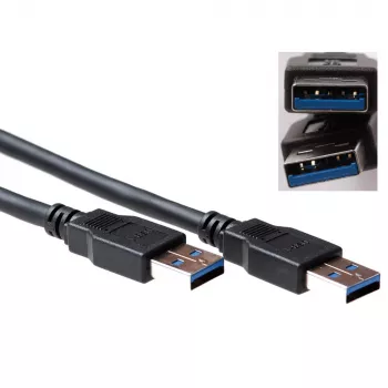 USB kabelis ACT USB 3.0 A vīriešu - USB A vīriešu 0.50 m