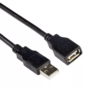 ACT USB 2.0 pagarinātājkabelis A vīrieša – A sieviete, melns, 3.00 m, SB0036