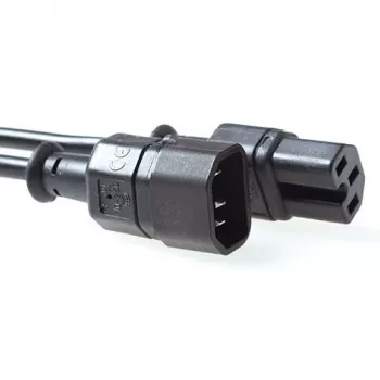 Strāvas kabelis ACT Powercord C14 - C15 melns 0,6 m