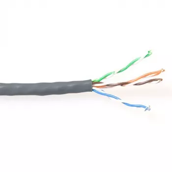 ACT ES100H CAT5E U/UTP PVC Cietā vara kabelis 100m Pelēks