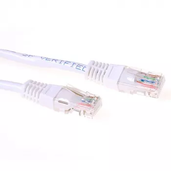 ACT baltais 1,5 m U/UTP CAT6 patch vads ar RJ45 savienotājiem