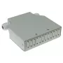 ACT DIN sliedes optisko šķiedru sadales kārba bez moduļiem, 12 porti, Ziloņkaula, 130 mm x 130 mm x 45.3 mm