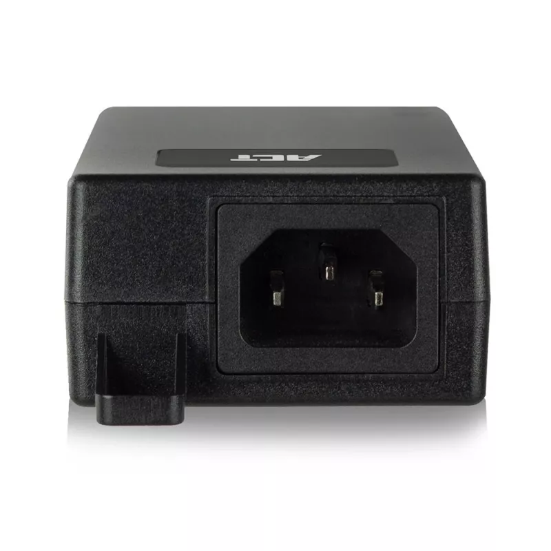 ACT Gigabit PoE+ (30W) Inžektors, Gigabit Ethernet, 10/100/1000 Mbit/s, IEEE 802.3af/at, Melns
