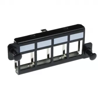 ACT adapterplāksne 4 x keystone FTP, melna, 1 gab.