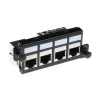 ACT adapterplāksne 4 x keystone FTP, melna, 1 gab.