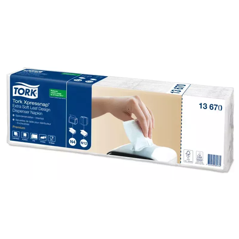 Papīra salvetes Tork 13670 Baltas 500 gab.