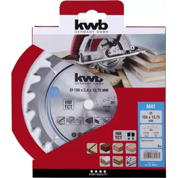 Ripzāģa asmens KWB 584157 18.4 cm skaidu plātnei, cietkokam, plastmasai, mīkstkokam