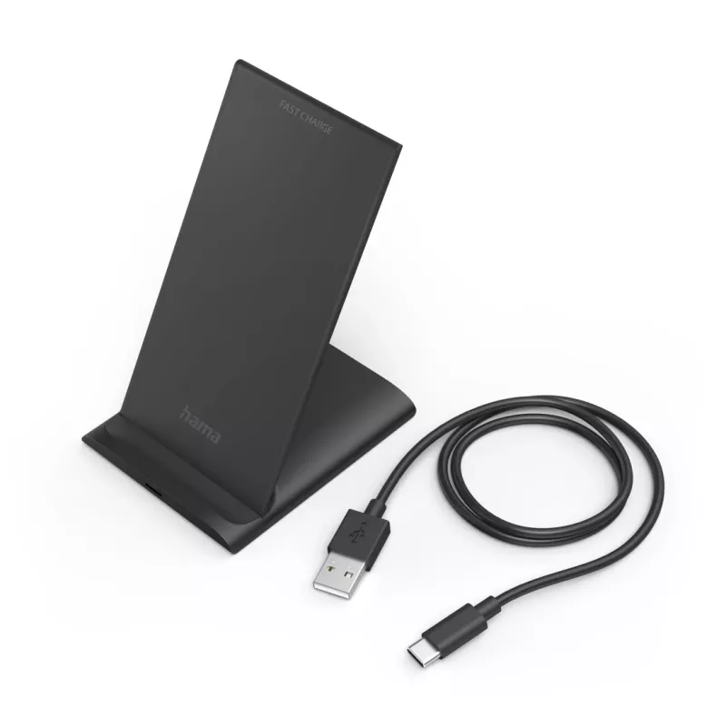Hama QI-FC10S bezvadu lādētājs melns USB ātrai uzlādei iekštelpām