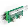 DeLOCK RJ50 2 x sievišķais uz 2 x spaiļu bloks ar spiedpogu DIN sliedei