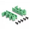 DeLOCK RJ50 2 x sievišķais uz 2 x spaiļu bloks ar spiedpogu DIN sliedei