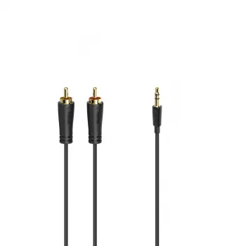 Hama 00205260 audio kabelis 1,5 m 3,5 mm līdz 2 RCA melns