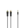Hama 00205260 audio kabelis 1,5 m 3,5 mm līdz 2 RCA melns