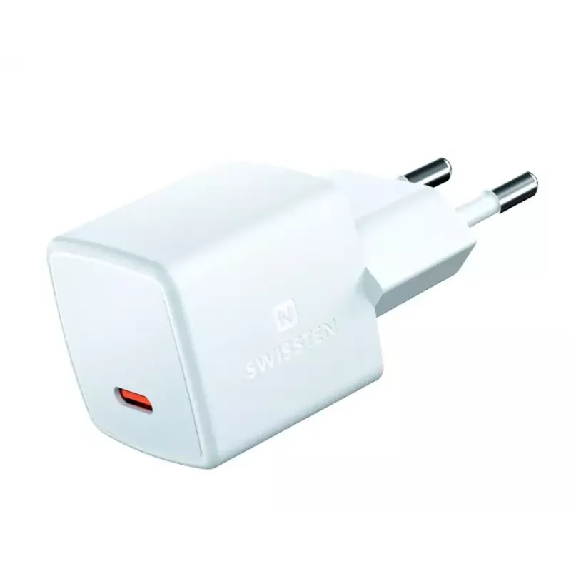 SWISSTEN Mini Travel Charger GaN 25W PD USB-C ātrais lādētājs telefoniem un planšetēm
