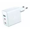 SWISSTEN Travel Charger GaN 70W 2×USB-C ātrs lādētājs klēpjdatoriem un telefoniem