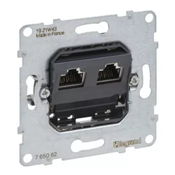 Legrand 765062 kontaktligzda 2 x RJ-45 Melna