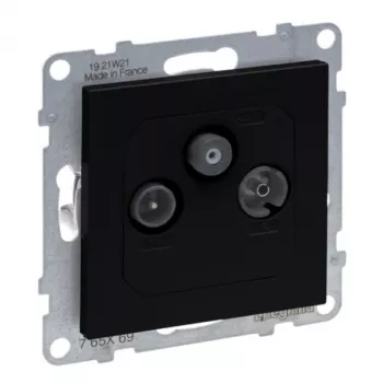 Legrand 765369 kontaktligzda TV + SAT Melna
