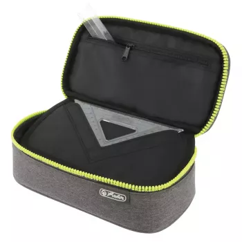 Penālis Herlitz beatBox ABC Poliesters Pelēks Dzeltens 225x120x70mm
