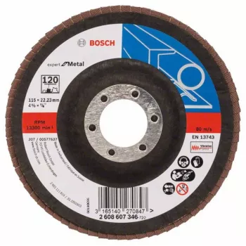 Slīpēšanas disks Bosch X551 Expert for Metal — oglekļa tēraudam, čugunam, krāsainajiem metāliem, 1 gab.