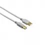 Hama 00200903 USB 2.0 kabelis 1,5 m USB A - USB B pelēks