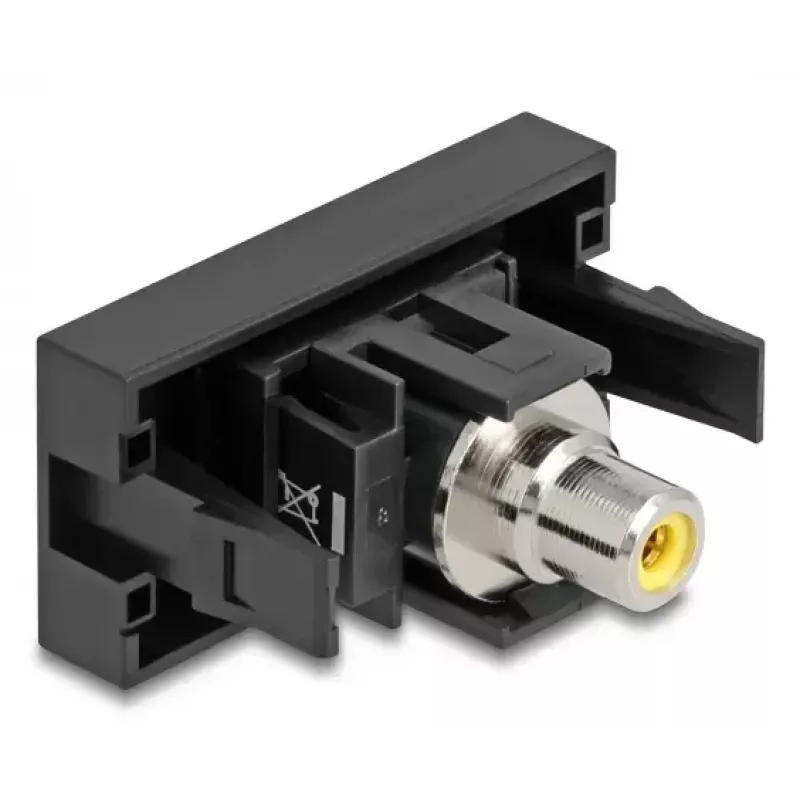 DeLOCK Easy 45 rozete RCA melna/dzeltena sievišķā-sievišķā