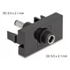 Delock Easy 45 ligzda līdzstrāvai Melns Sievišķais Vīrišķais 45mm