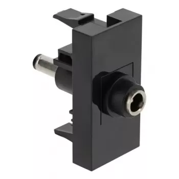 Delock Easy 45 ligzda līdzstrāvai Melns Sievišķais Vīrišķais 45mm